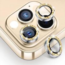 Protector Cámara Aros Metálicos Compatibles Para Iphone 13 Pro Dorado